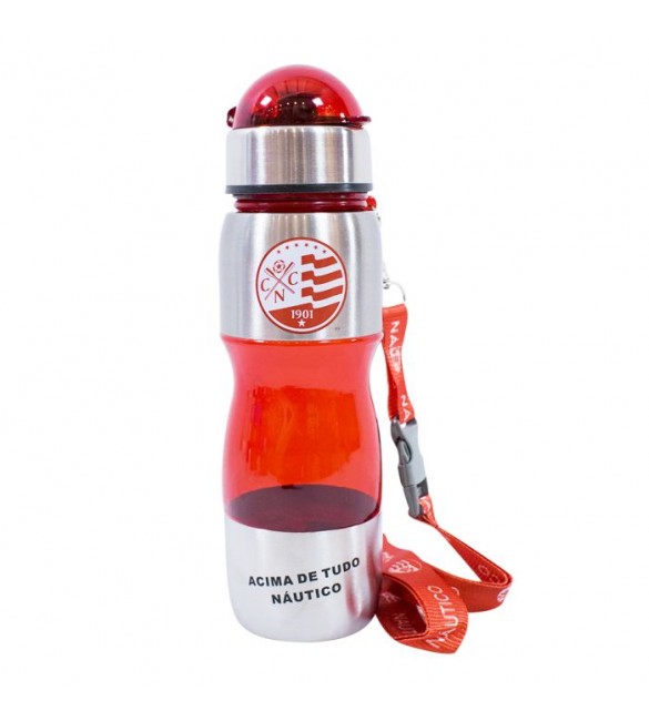 Garrafa Plástico E Inox 600ml com cordao- Náutico